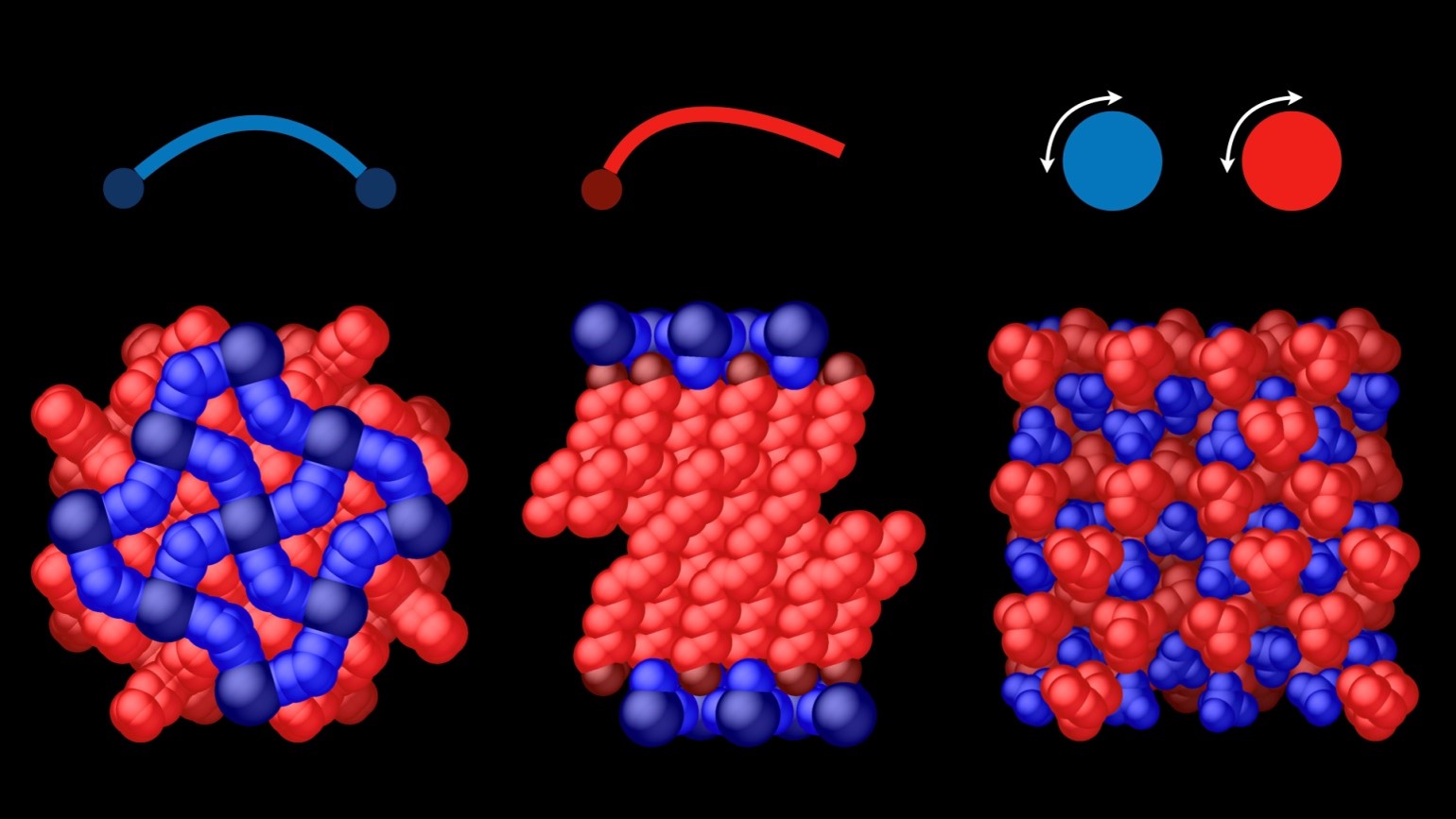 Which molecular shapes encourage disordered structures the best?