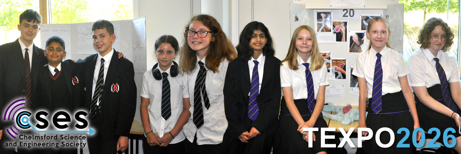 Students at the CSES TEXPO exhibiting their projects